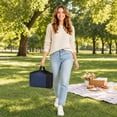 thumbnail image 4 of Universal Stroller Accessory | Waterproof Stroller Organizer | Navy Stroller Caddy with Insulated Bottle Pocket | Great Student Shower Gift, 4 of 5