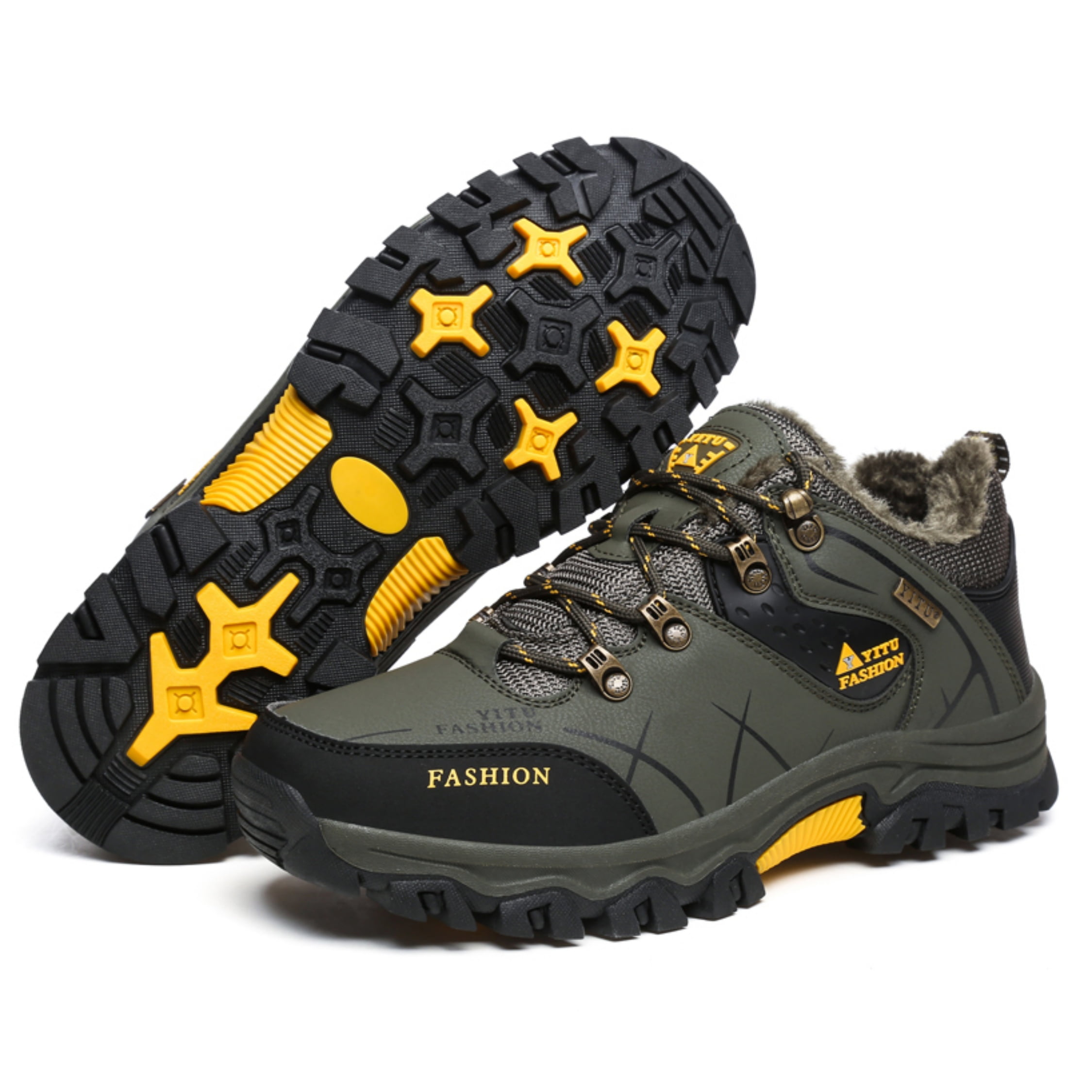 SKIUHS Men's Hiking Shoes – Insulated & Breathable All-Terrain Options, Non-Slip Waterproof Outdoor Trail Shoes