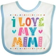 thumbnail image 3 of Inktastic I Love My Mimi for Babies Boys or Girls Baby Bib, 3 of 4