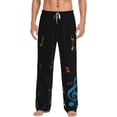 thumbnail image 2 of Lsque Color Musical Notes Print Men's Pajama Pants, Lounge Pant - Comfortable Home Wear,Elastic Waistband, Stylish Design-Medium, 2 of 9