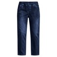 thumbnail image 5 of RFQWOVSR Womens Elastic Waist Straight Leg Cropped Jeans Stretchy Casual Denim Pants L, 5 of 5
