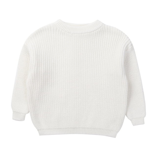Fortune Chandail pour Enfants 0-5 Ans Garçons Filles Automne Hiver Doux Manches Longues Tricoté