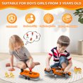thumbnail image 6 of Wisairt Transport Toys Car with Boat Trailer Vehicle Playset,Toys with Sounds and Light for Kids Aged 3+ Birthday Party Gifts(Orange), 6 of 8