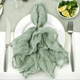thumbnail image 2 of Boho Chic Polyester Balinese Gauze Cloth Napkins - Soft, Wrinkled Design, Perfect for Elegant Dining, Parties, and Home Decor, 19.7 x 19.7 Inches, Set of 24, 2 of 5