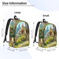 thumbnail image 2 of Rocae Cute Mushroom Town A for Canvas College Laptop Backpack for Men Women-Medium, 2 of 5