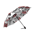 thumbnail image 3 of SUNENAT Sugar Skull and Red Roses Windproof Automatic Folding Travel Umbrella, Lightweight Compact Automatic Umbrella with UV Protection, 3 of 5