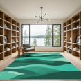 thumbnail image 2 of ODIKA 3'x5' Machine Washable Non-Slip Area Rug, Abstract Teal High Traffic Rug, Green, 1050582, 2 of 7