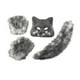 thumbnail image 5 of Conjunto de disfraz de cosplay, ropa ligera de Halloween para fiestas temáticas, regalo para festivales gris, 5 of 9