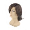 thumbnail image 1 of Peluca para cosplay, marrón, corta, con capas naturales, 28 a 30 cm, 170 g, 1 of 3