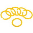 thumbnail image 1 of Unique Bargains 1.6' OD 1.3' ID Loose Leaf Rings Binder Ring Plastic for Book DIY Scrapbook Notebook, Yellow 50 Pack, 1 of 5