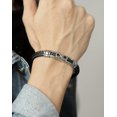 thumbnail image 4 of Pulsera de cuero para hombre con cierre magnético de acero inoxidable Brazalete Brazalete Pulseras de personalidad Feliz Sencillez, 4 of 4