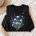 thumbnail image 4 of Jollimate Blue Watercolor Floral Sweatshirt, Wildflowers Sweatshirt, Ladies Gift Sweatshirt, Gift For Her, 4 of 6