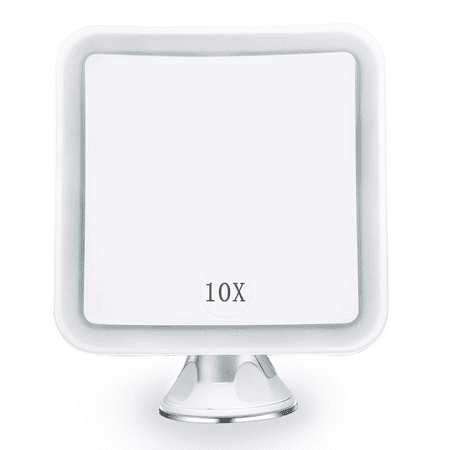 10X MAGNIFYING LIGHTED MAKEUP MIRROR Daylight LED Vanity Bathroom Travel Compact