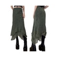 thumbnail image 2 of DcoolMoogl Women's Y2k Fairy Grunge Midi Skirts High Waist Art Print A-Line Long Skirt  Fashion 90s E-Girls Autumn Streetwear, 2 of 5