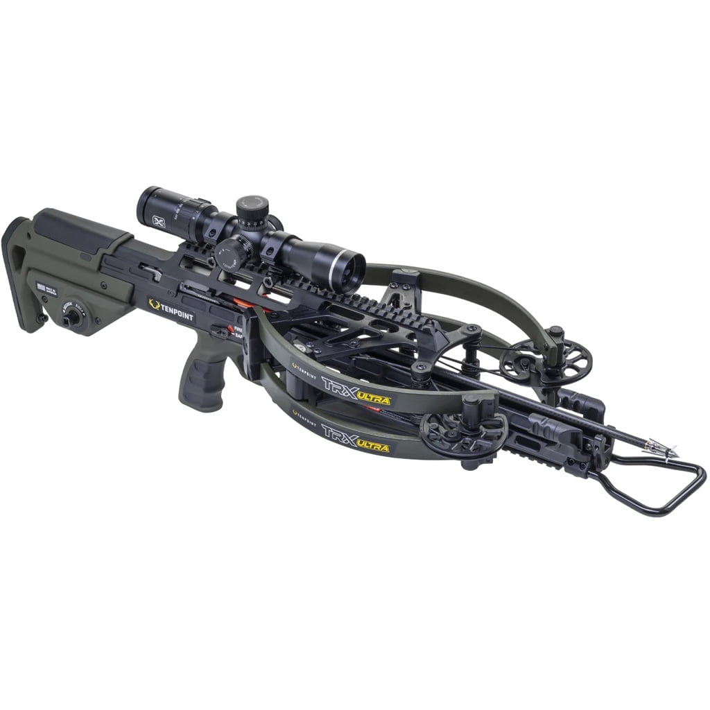 TenPoint TRX Ultra Crossbow Package ACUslide MAXX EVO-X Elite Scope Moss Green