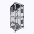 thumbnail image 4 of 71.2" Wooden Outdoor Catio Enclosure with Wheels & Multi-Level Platforms, 4 of 20
