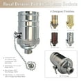thumbnail image 7 of Royal Designs, Inc. Pull Chain Lamp Socket for Incandescent LED Bulbs, Polished Nickel, Set of 4, 7 of 7