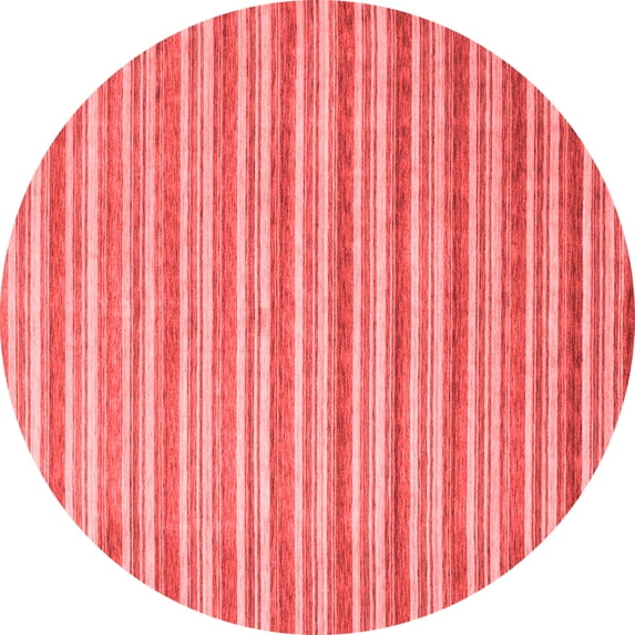 Ahgly Company Indoor Round Abstract Red Contemporary Area Rugs, 4' Round
