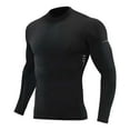 thumbnail image 3 of Tiijoy Boys Long Sleeve Compression Shirt High Neck Athletic Stretch Workout Tee, Sizes 5-6, 3 of 4