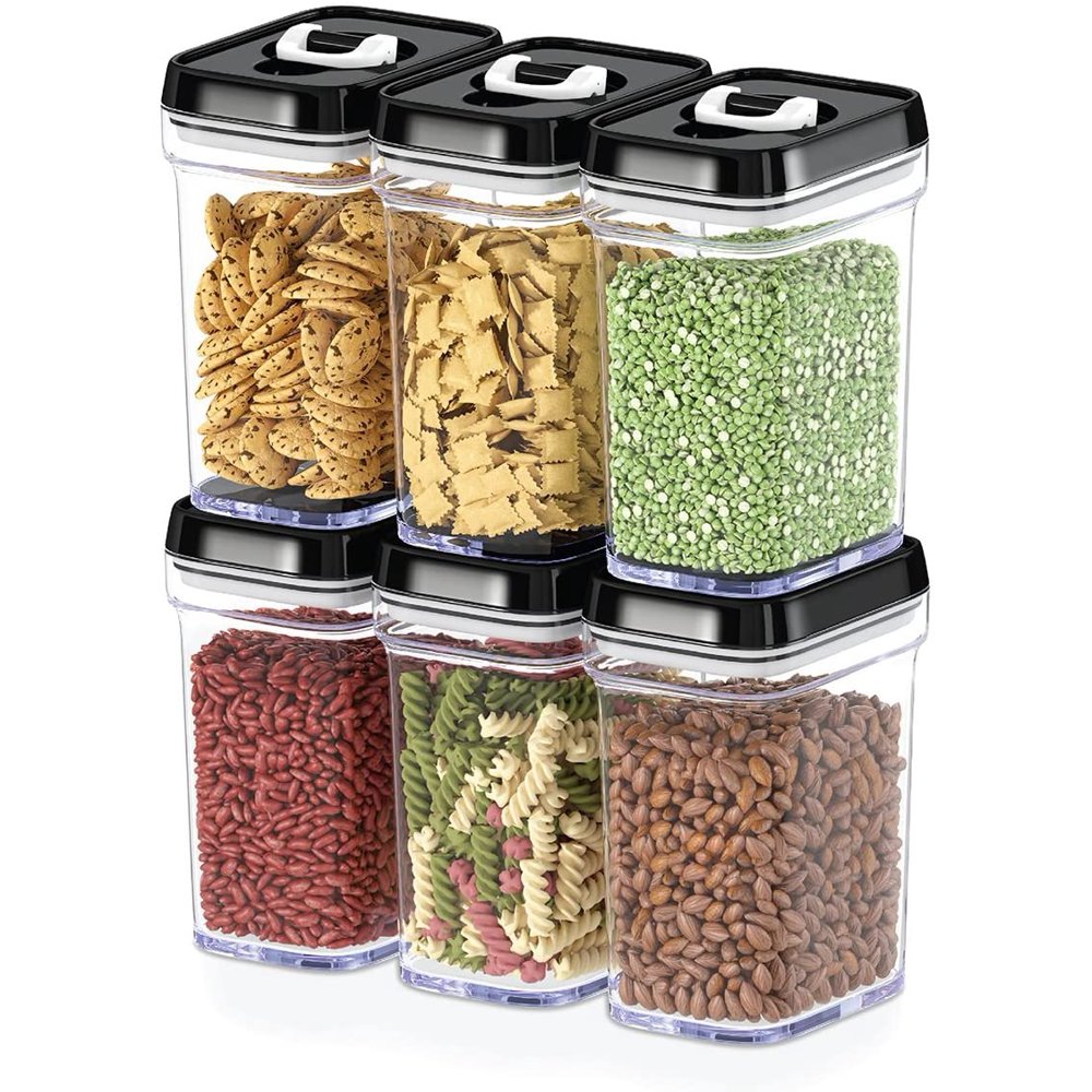 DWËLLZA KITCHEN Airtight Food Storage Containers with Lids 6 Piece Set/All Same Size Air