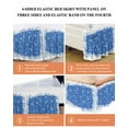 thumbnail image 6 of Christmas Dreamlike Bed Skirt California King Size 18 Inch Drop, Winter Snowflake Blue Background Wrap Around Dust Ruffle Bedskirts, Wrinkle & Fade Resistant Easy Fit Bedskirt with Adjustable Elastic, 6 of 8