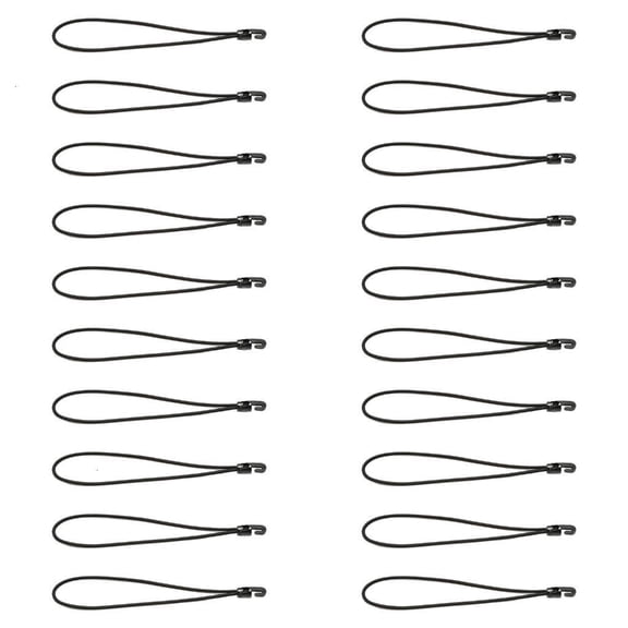 Pack of 20 Sturdy Elastics Hook Straps for Tarpaulin Tents Cargo Securing