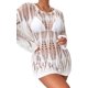 thumbnail image 1 of Vestido de natación de ganchillo para mujer, vestido de playa de manga larga con huecos Blanco M Blanco M Xishao ropa, 1 of 2