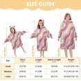 thumbnail image 4 of FORMRS Wearable Blanket Hoodie with Sleeves for Kids Cozy Flannel Sweatshirt, Pink Brown Pattern, 4 of 7