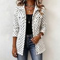 thumbnail image 5 of Tqcoqu Women's Polka Dot Oversized Jacket, Lapel Zip Up Casual Waterproof Coat with Multiple Pockets,Women's,Size S-XXXL, 5 of 8