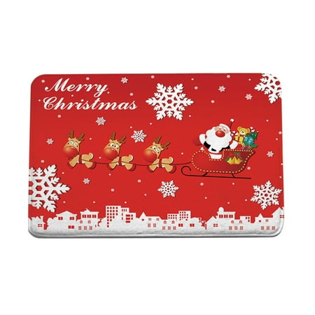 

2022 Christmas Decorations - Mchoice Christmas Cartoon Home Door Mat Absorbent Mat Living Room Kitchen Floor Mat on Clearance