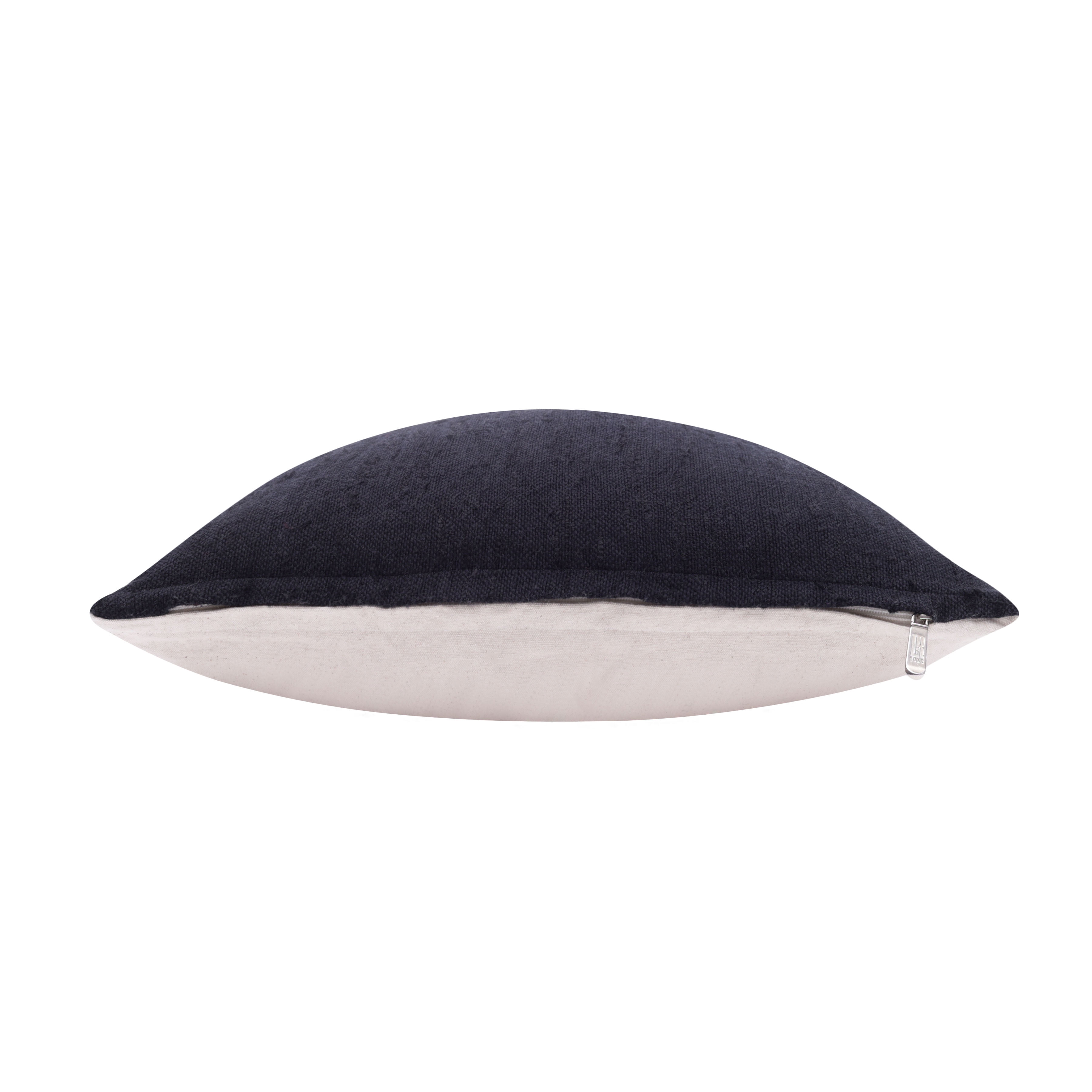 Harlow Hill Stacy Garcia 20" x 20" Onyx Solid Linen Blend Adult Decorative Throw Pillow Cover