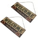 thumbnail image 5 of Letrero para puerta de entrada, 2 piezas de Halloween, girasol, tablero de madera para colgar en la pared, letrero de bienvenida, multifuncional, 5 of 12