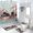 Pattern-4, variant on Cute Panda 4 Pcs Shower Curtain Set Cherry blossoms Cartoon Animal Theme with 12 Hooks, Bath Mat Set Bathroom Decor by Durable Waterproof Fabric, 72x72 Inch