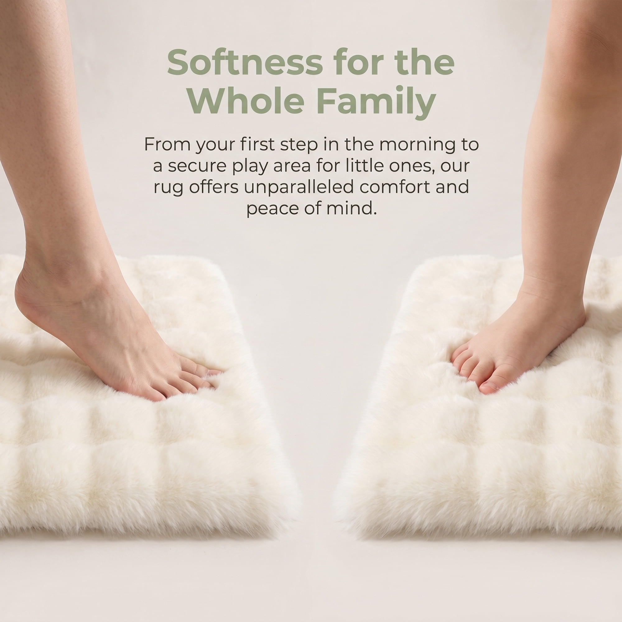Unique Bargains Geometric Absorbent Shaggy Area Rug Non-Slip Plush Carpet 32" x 20" White