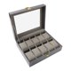 thumbnail image 2 of Caja de reloj para hombre, vitrina, vitrina para relojes, caja organizadora de joyas para regalar 10 ranuras, 2 of 9