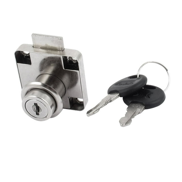 Cerradura de armario de metal cilíndrica de 18 mm de diámetro con llaves