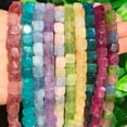 thumbnail image 3 of HOOUN Natural Square Aquamarines Tourmaline Peridot Loose Beads for Jewelry DIY Making-Malachite-8mm (approx 48pcs), 3 of 9