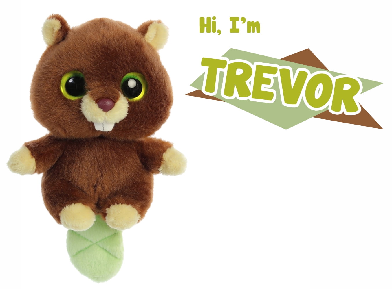 New Stuffed Toy YooHoo Friends Aurora World Plush TREVOR the Beaver 5 inch 