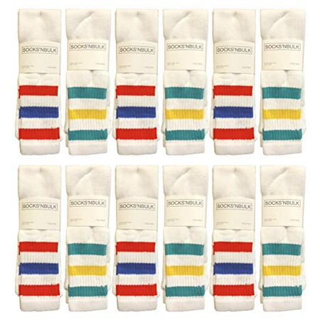 Yacht & Smith Mens Athletic Cotton Tube Socks, Wholesale Bulk Pack Referee Socks - King Size, by SOCKS'NBULK (72 Pack White, King 13-16)