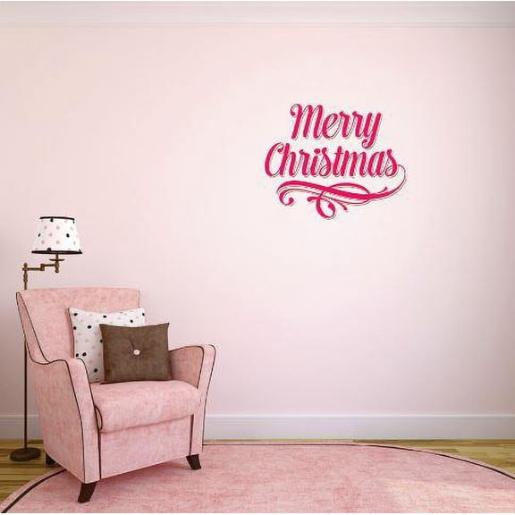 Custom Decals - Prices Reduced Vinyl Wall Sticker : Merry Christmas X-Mas Holiday Bedroom Bathroom Living Room Mural : 40 X60" -