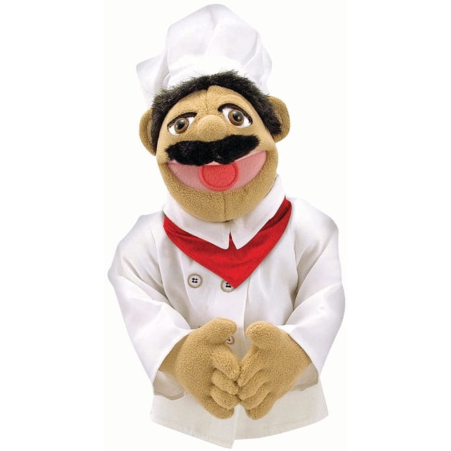 Marioneta Melissa & Doug Chef Alfredo 'Al' Dente con Varilla de Madera