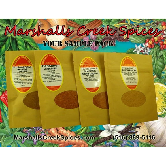 Marshalls Creek Spices Sample Pack -Talk Of The Town,Trending Now No Salt Blends