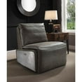 thumbnail image 3 of ACME Metier Power Motion Recliner in Gray Top Grain Leather and Aluminum, 3 of 10