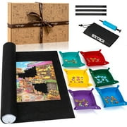 Tektalk Higher-Capacity Design, Jigsaw Puzzle Roll-up Mat in Delicate Packaging Box with Hand Pump, Storing for 2000, 1500, 1000, 500 Jigsaw Puzzle Pieces