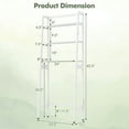 thumbnail image 3 of Kadyn Storage Rack,Bathroom Organizer Shelf, Bathroom Etagere Shelves,3-Tier Over The Toilet Storage Shelf with Adjustable Bottom Bar-White, 3 of 8