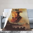 thumbnail image 2 of Super Soft Flannel Throw John Wayne Blanket 60"X50" For Bed, Sofa, Camping, Cold Cinema Or Travel,Gift For Your Family And Friend, 2 of 8