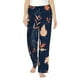 thumbnail image 1 of Fotbe Autumn Leaves With Blue Pantalones de Pijama para Mujer, Pantalones de Dormir, Pantalones Pj con Cordón y Bolsillos-Large, 1 of 6