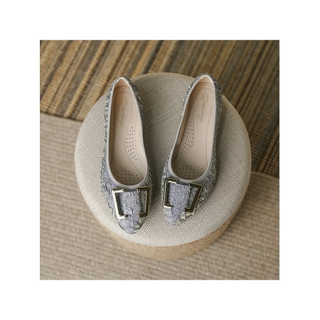 

Sanviglor Women s Loafers Slip On Flat Shoes Non-slip Flats Wedding Fashion Comfort Casual Shoe Lightweight Blue Style B 9