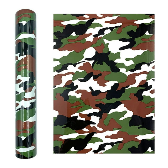 EGNMCR Camouflage Heat Transfer Film Heat Transfer Vinyl Clothing DIY Printing the Sticker