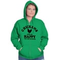 thumbnail image 5 of Chickens Make Me Happy Funny Country Zip Up Hoodie Men's Women's Brisco Brands 3X, 5 of 6
